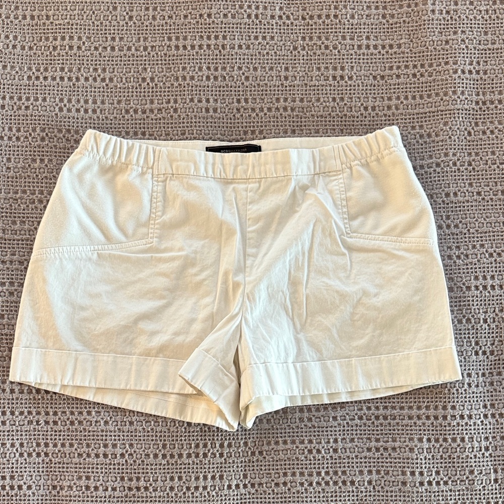 BCBGMaxAzria High Waist White Shorts